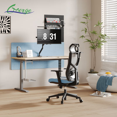 Современный офисный стол для работы с системой управления кабелями, регулируемый по высоте, выдерживает нагрузку до 355 фунтов, современный стиль