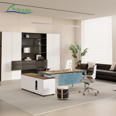 Функциональная система управления кабелями Коммерческий менеджер Офисный стол с деревянной/стальной конструкцией и ламинированной отделкой