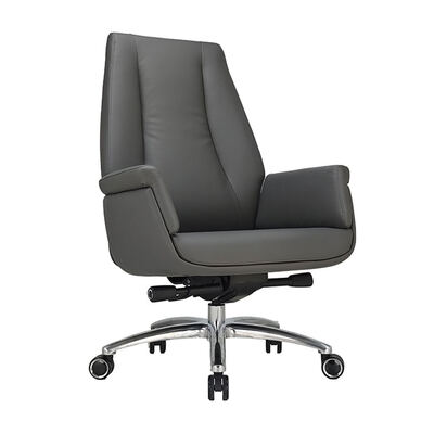 Luxury Middle Back Executive Office Desk Chair Set Высококачественный металлический каркас Эргономическая PU кожаная подстилка Традиционный дизайн